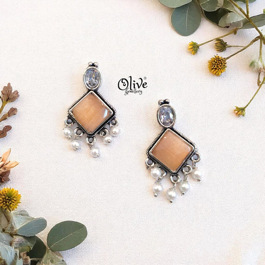 Oxidized Earrings - 477