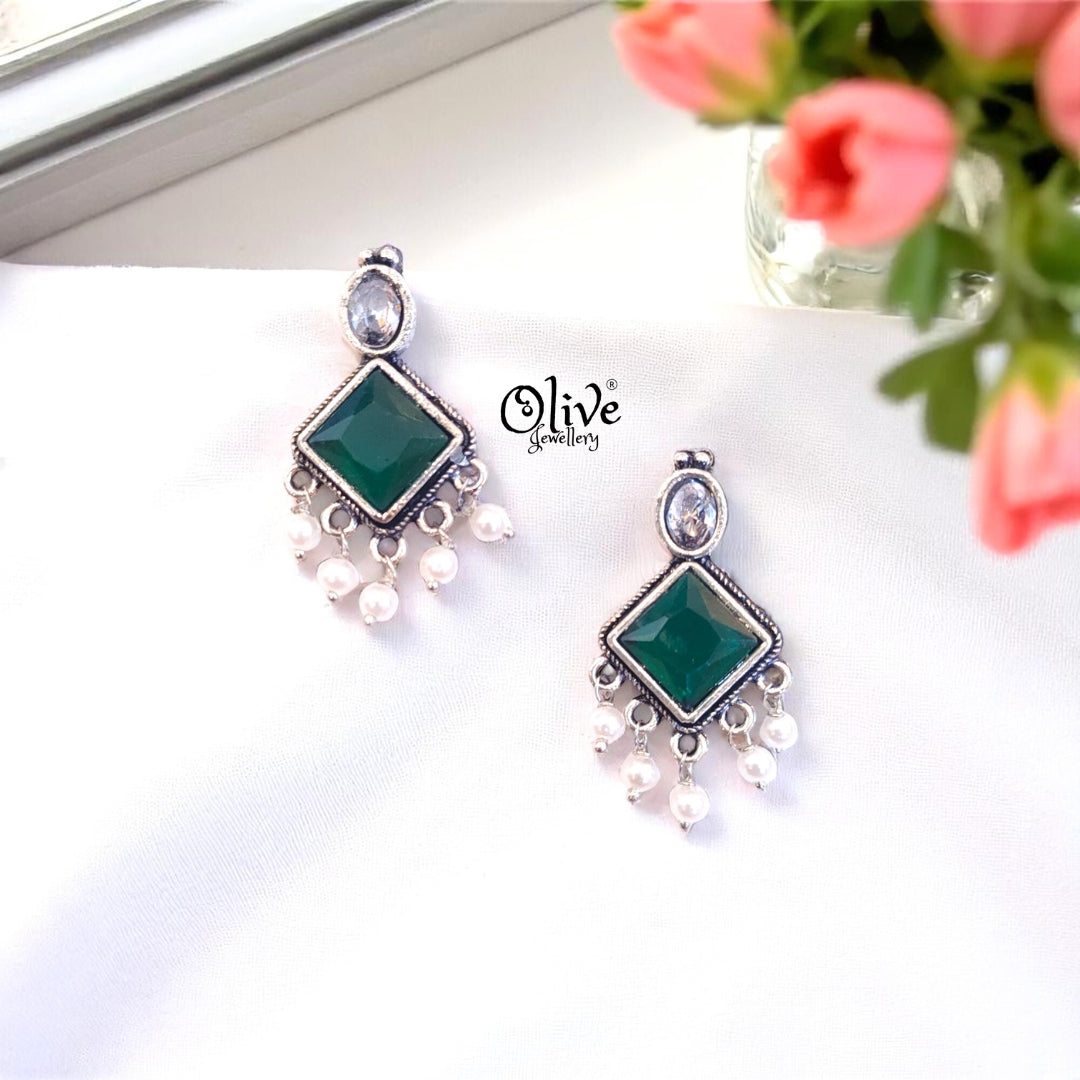 Oxidized Earrings - 477