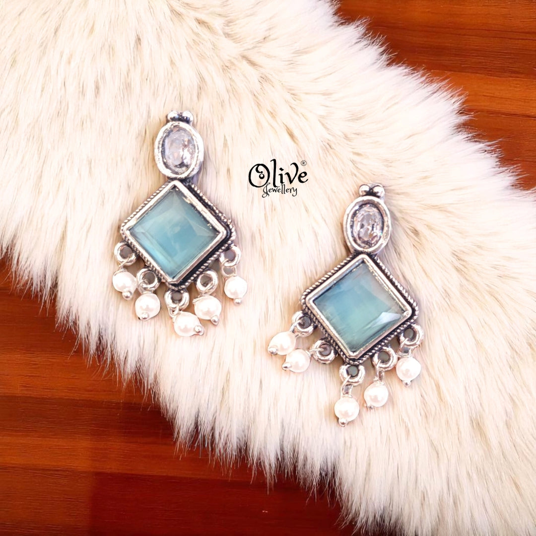 Oxidized Earrings - 477