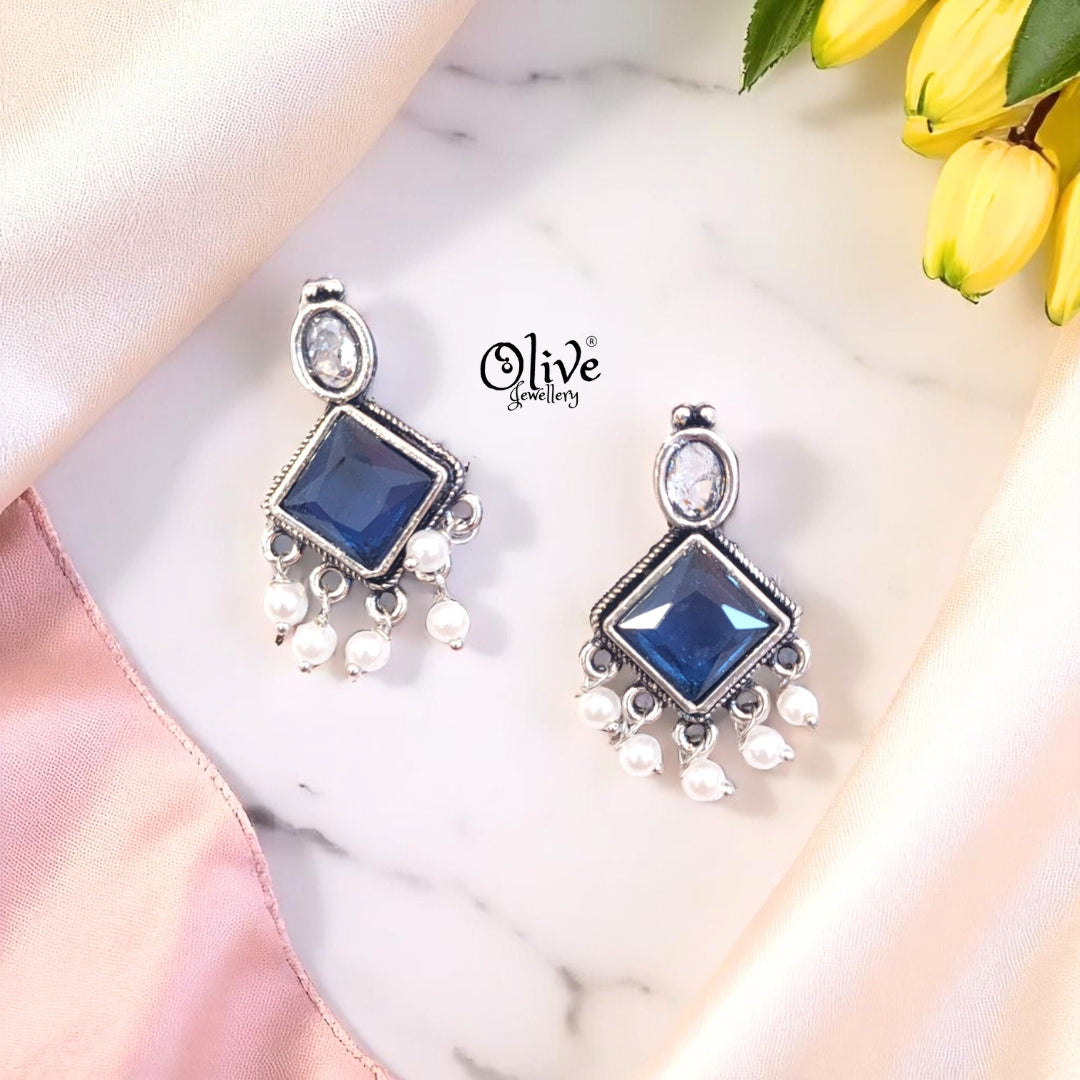 Oxidized Earrings - 477