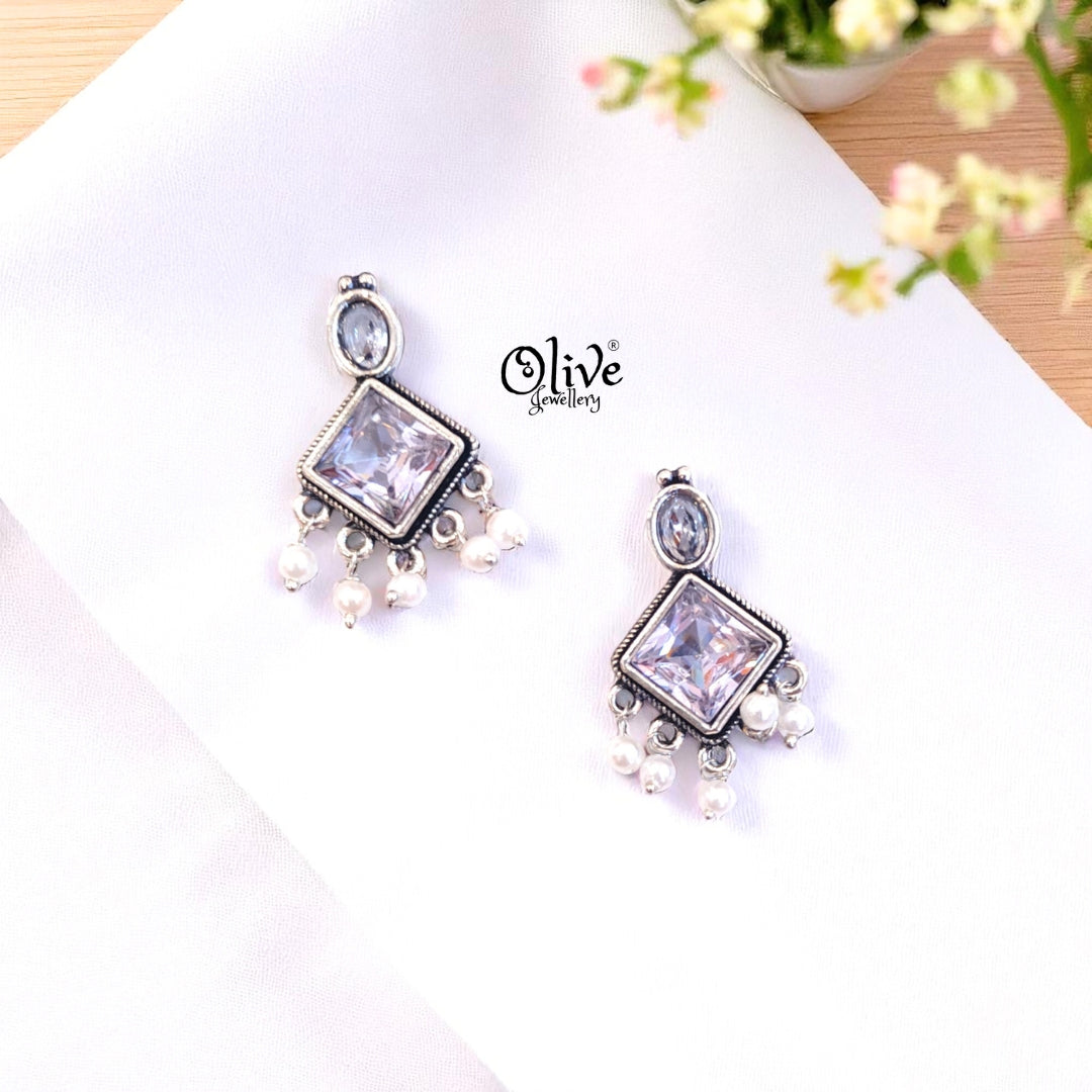 Oxidized Earrings - 477