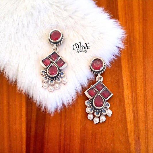 Oxidized Earrings - 488