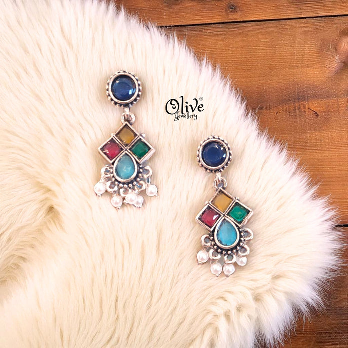 Oxidized Earrings - 488