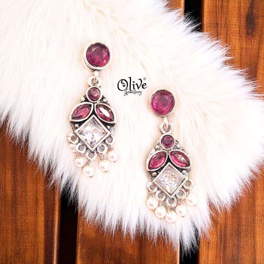Oxidized Earrings - 511
