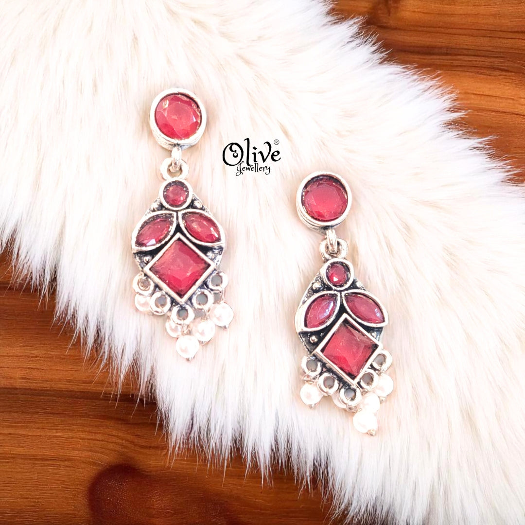 Oxidized Earrings - 511