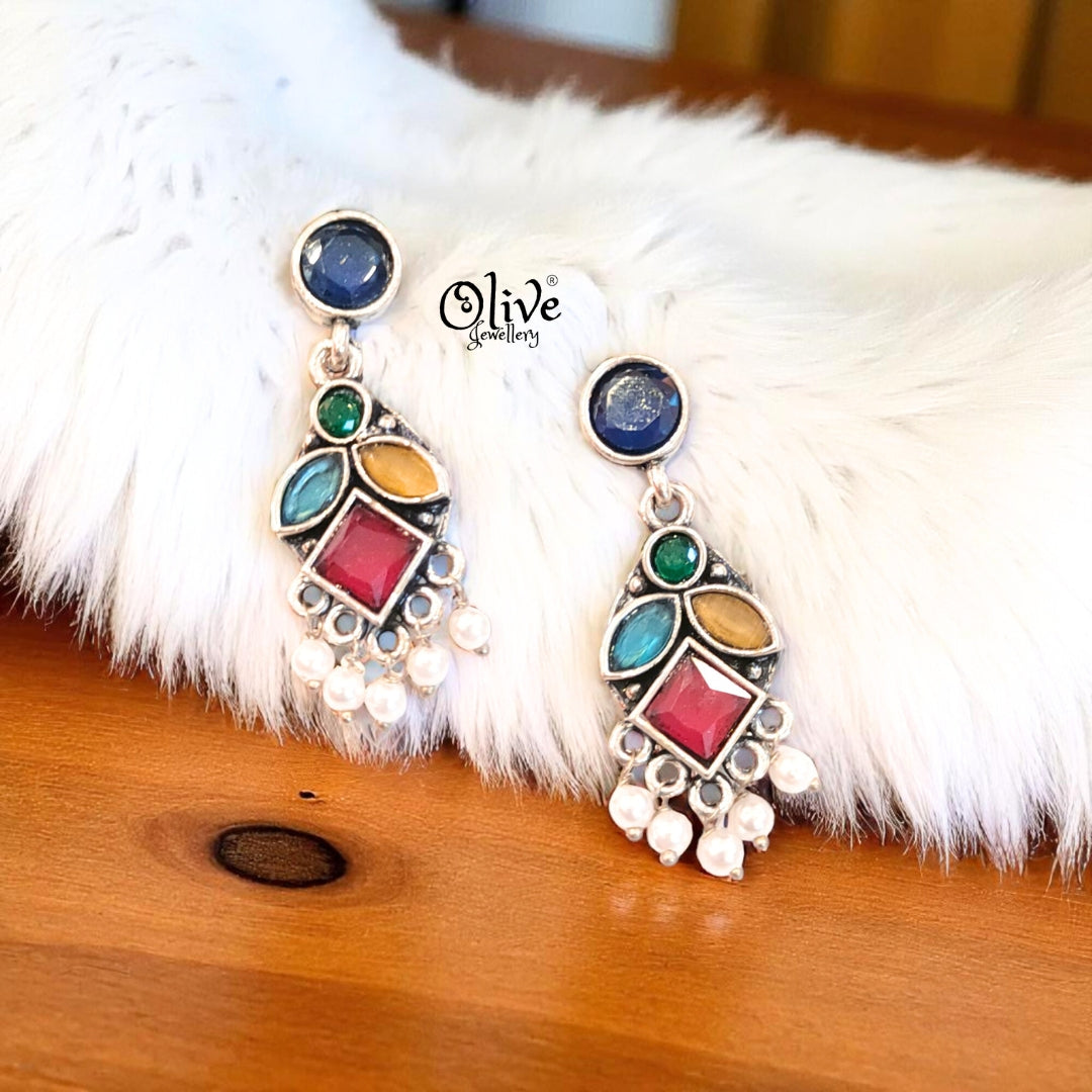 Oxidized Earrings - 511