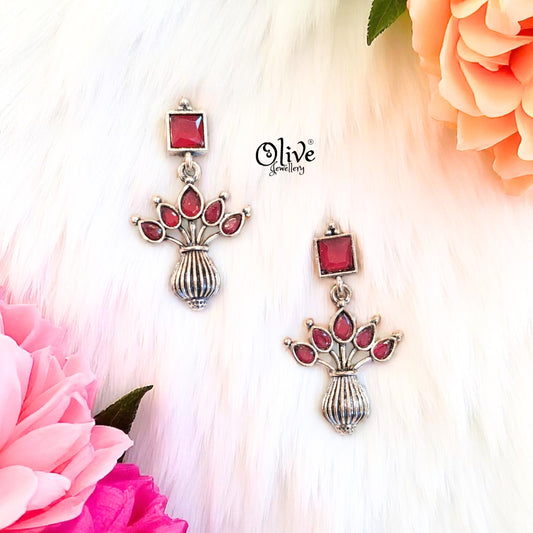 Oxidized Earrings - 522