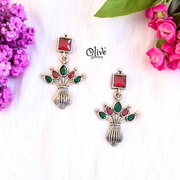 Oxidized Earrings - 522
