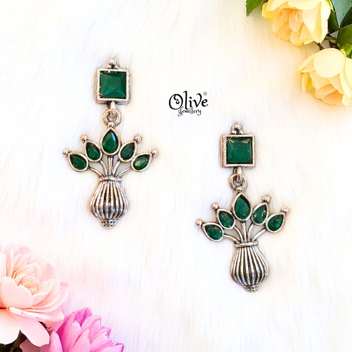 Oxidized Earrings - 522