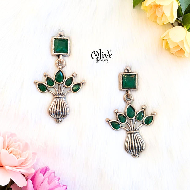 Oxidized Earrings - 522