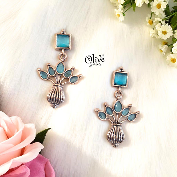 Oxidized Earrings - 522