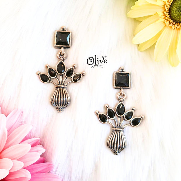 Oxidized Earrings - 522