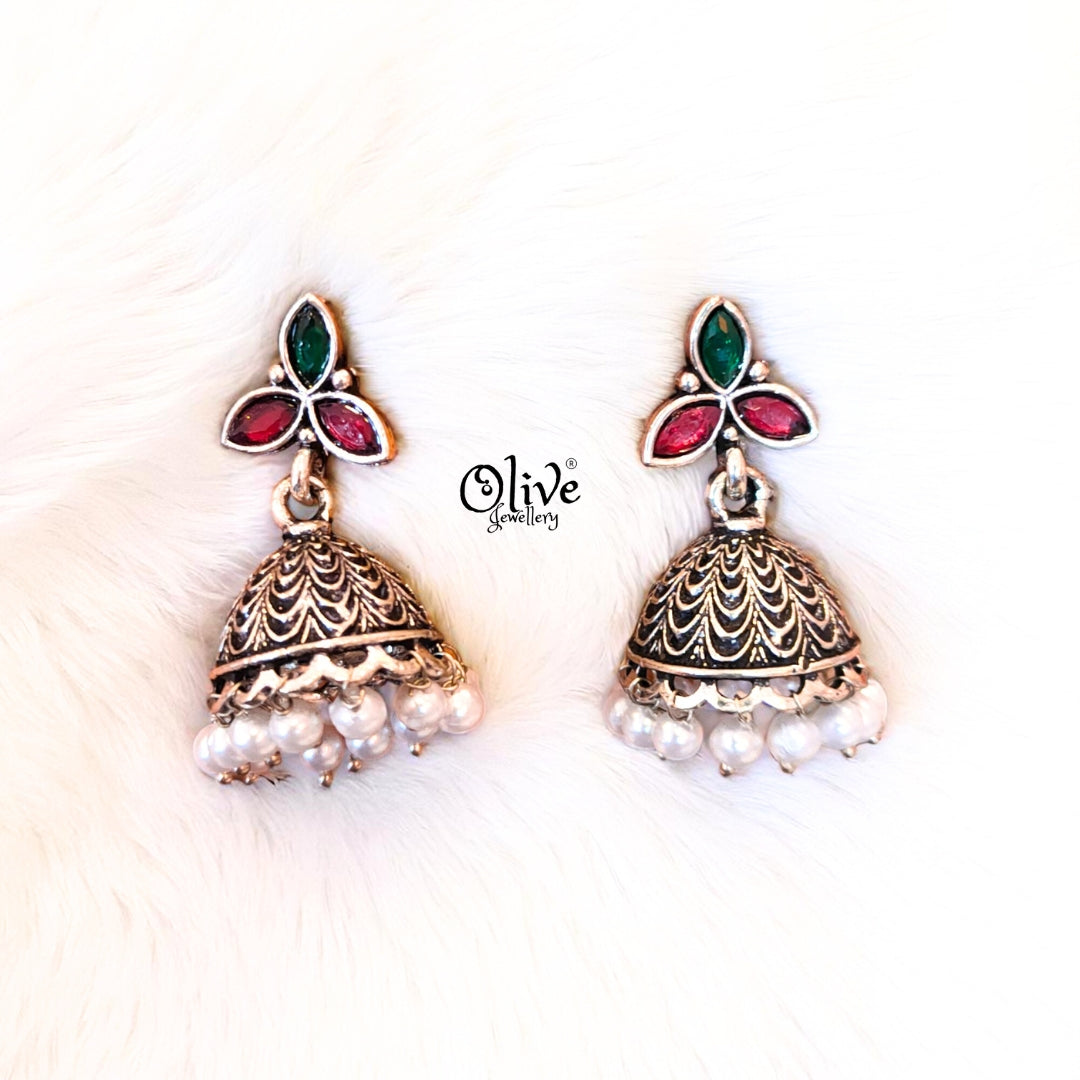 Oxidized Earrings - 540