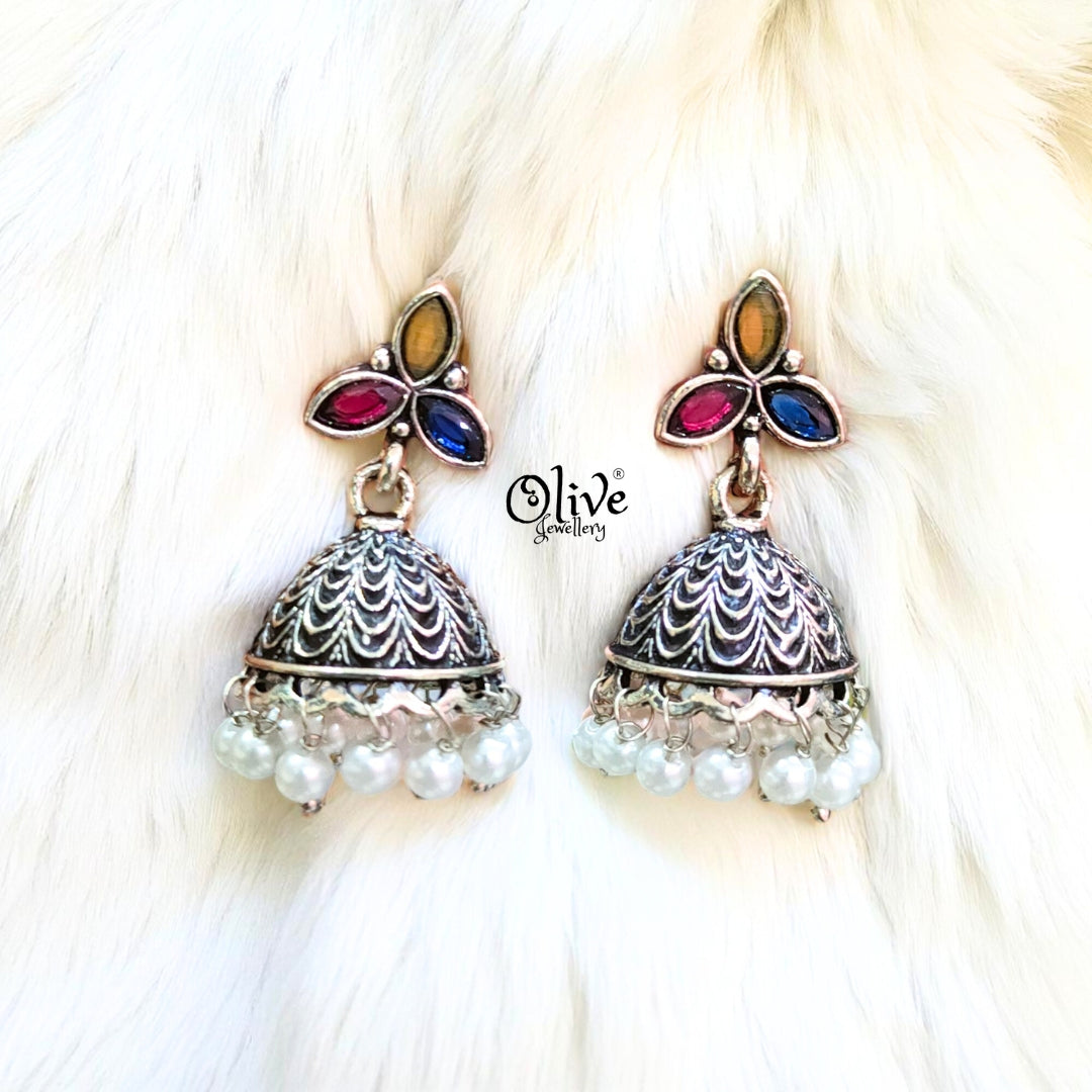 Oxidized Earrings - 540