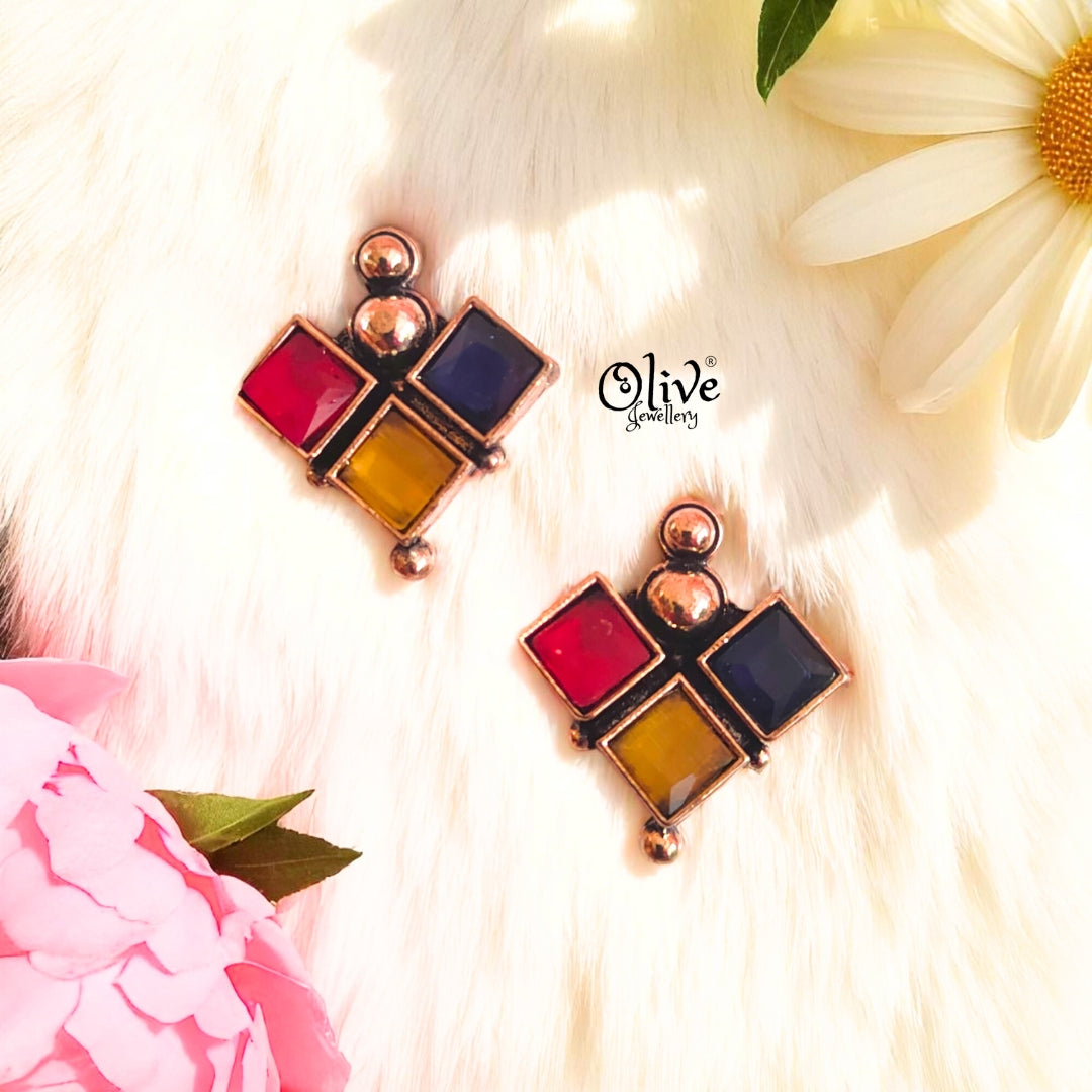 Oxidized Earrings - 562