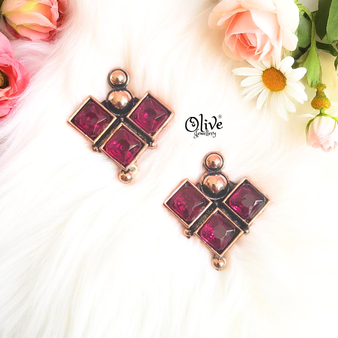 Oxidized Earrings - 562