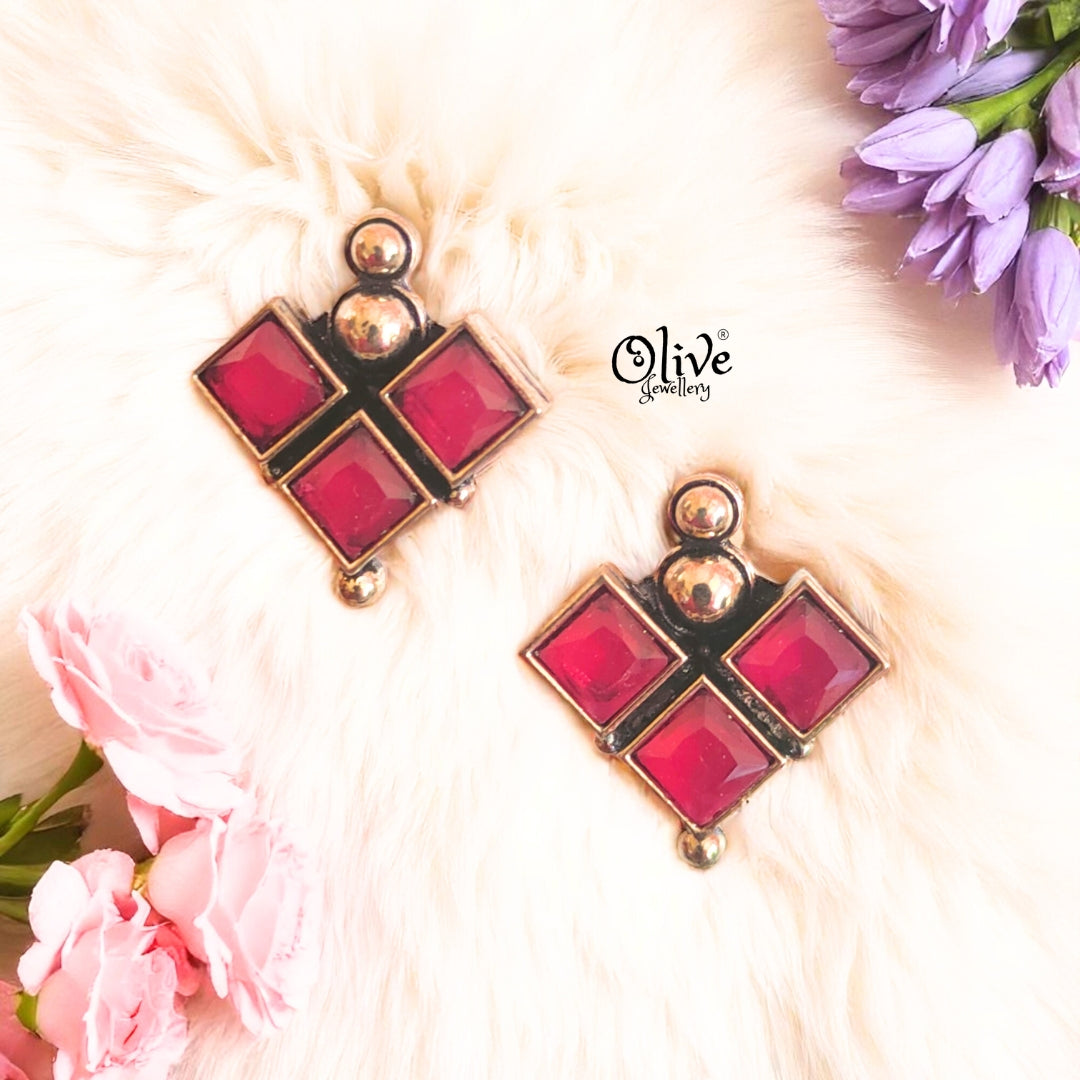 Oxidized Earrings - 562