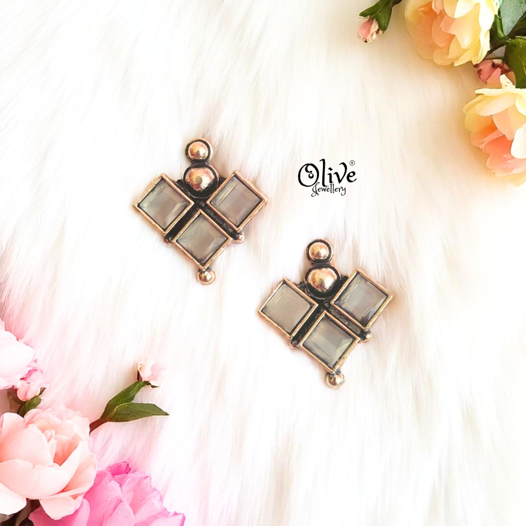 Oxidized Earrings - 562