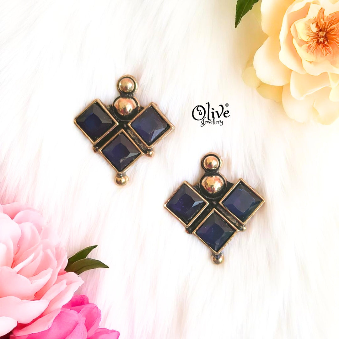 Oxidized Earrings - 562