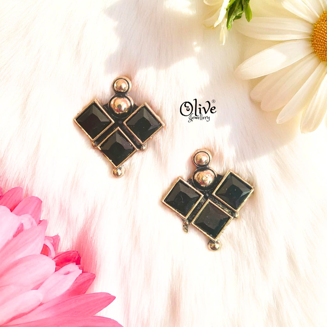 Oxidized Earrings - 562