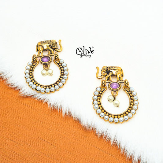 Oxidized Earrings - 574