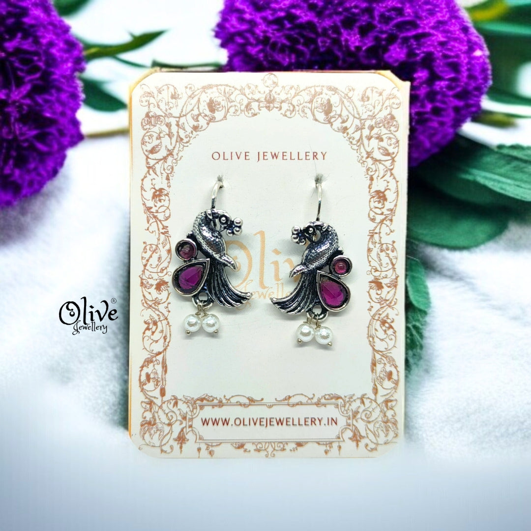 Oxidized Earrings - 597