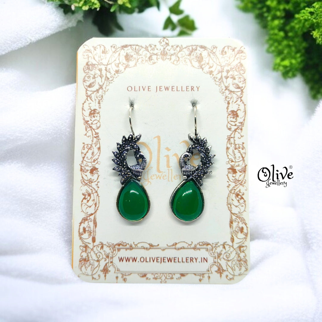 Oxidized Earrings - 604