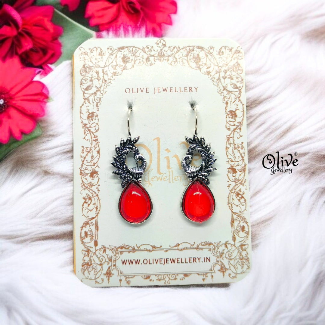 Oxidized Earrings - 604