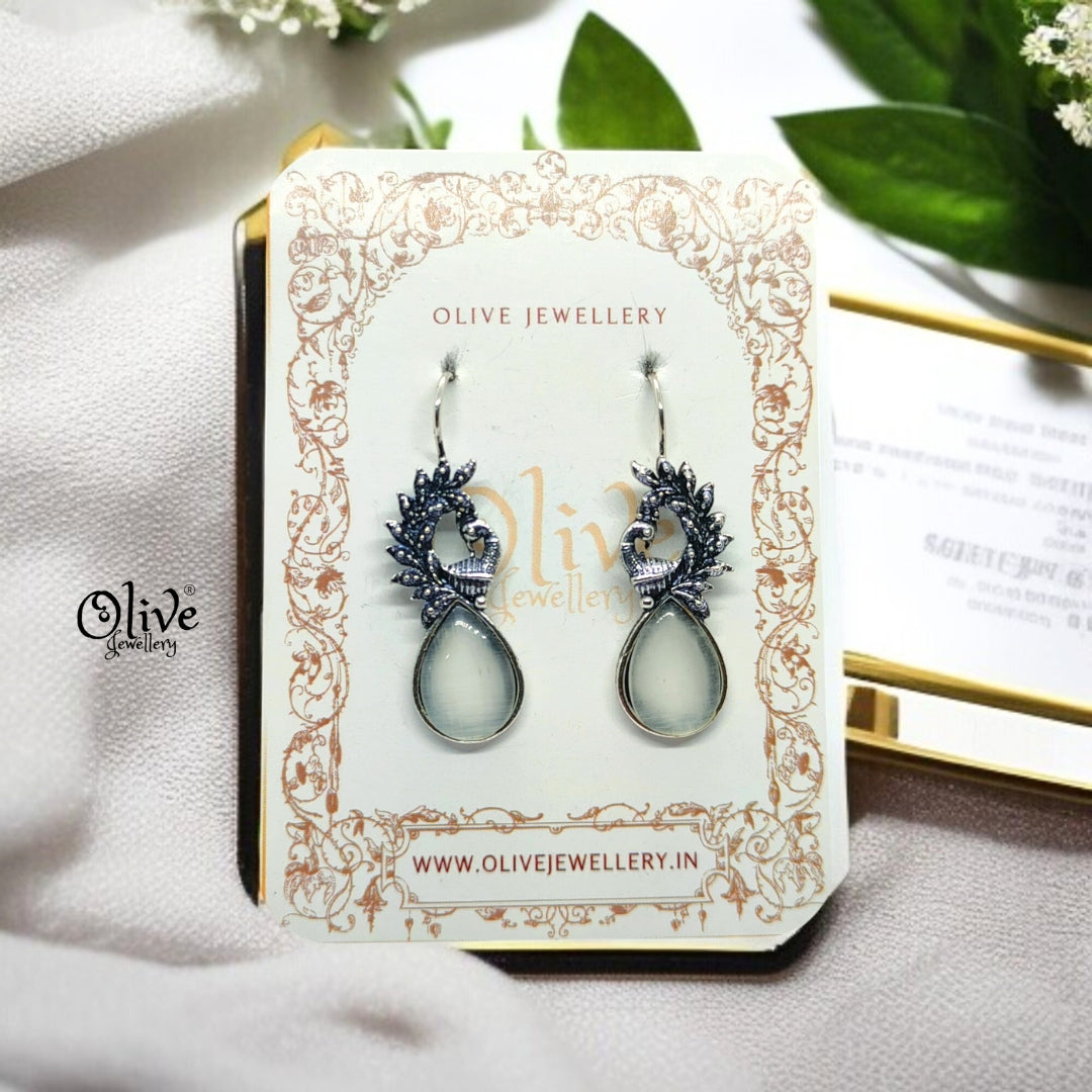 Oxidized Earrings - 604