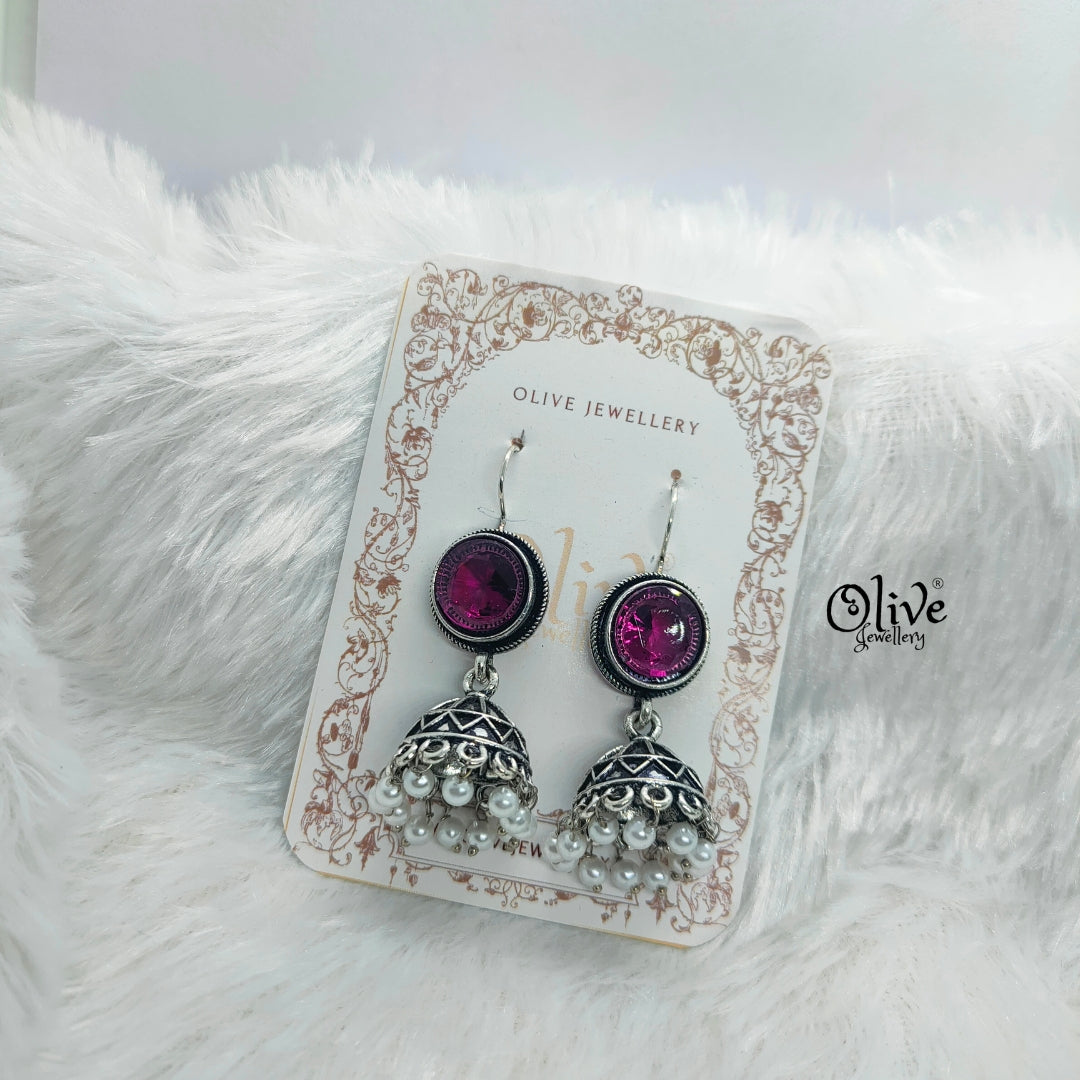 Oxidized Earrings-673