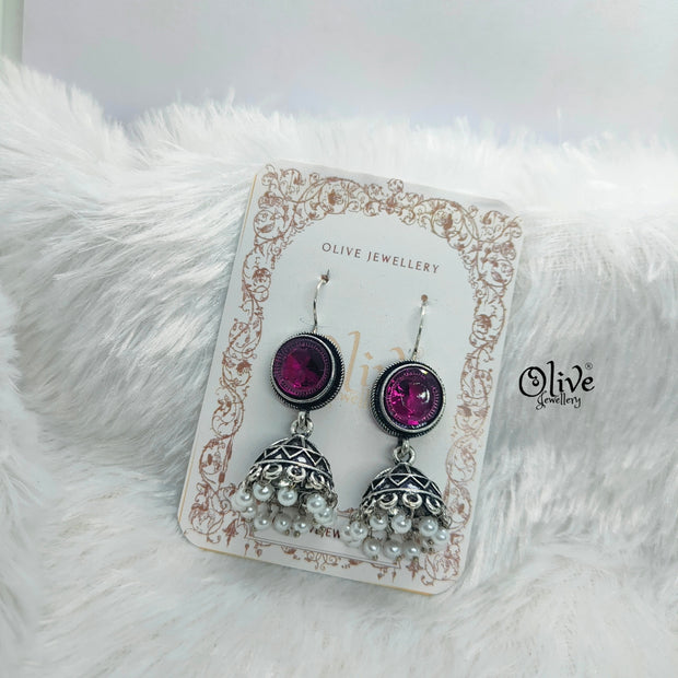 Oxidized Earrings-673