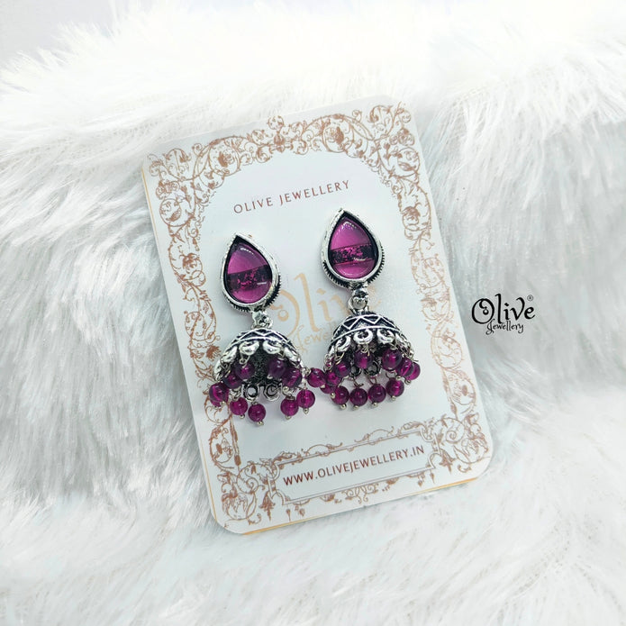 Oxidized Earrings-734