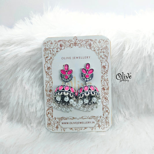 Oxidized Earrings-754