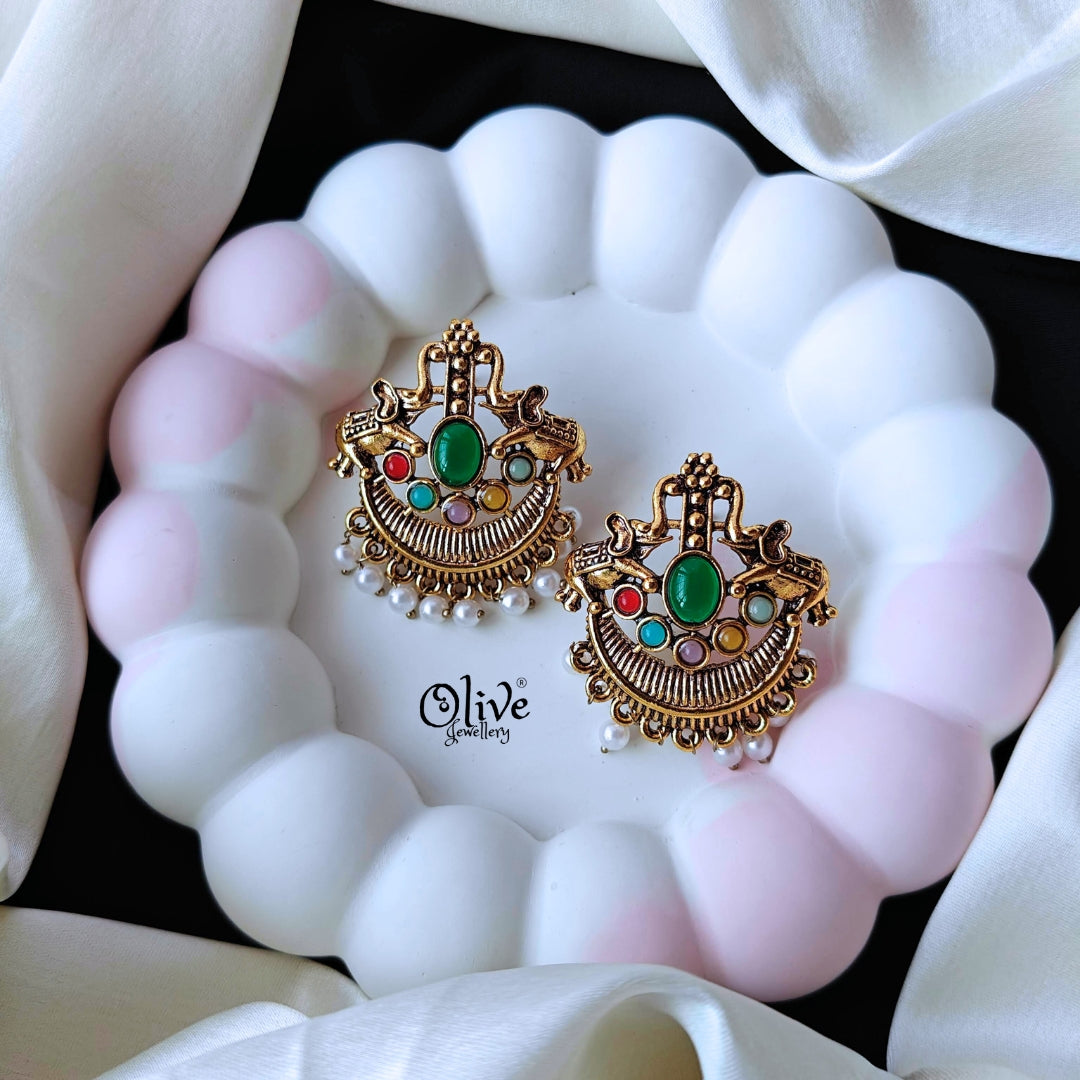 Oxidized Earrings-876