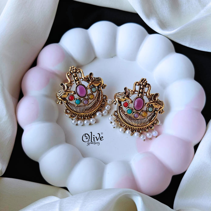 Oxidized Earrings-876