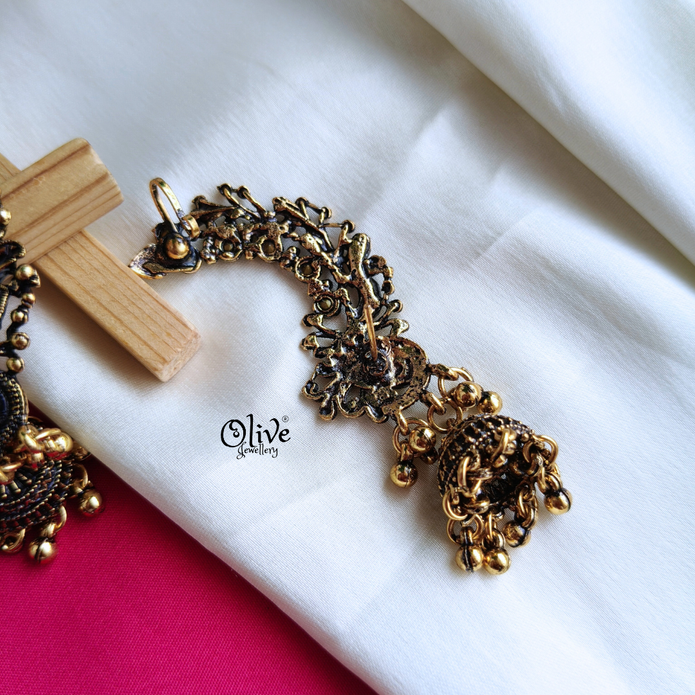 Oxidized Cuff Earrings-1248