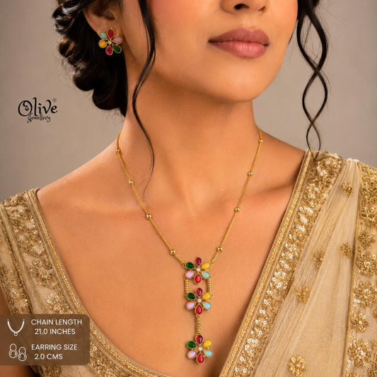 Polki Pendant Neckset-006