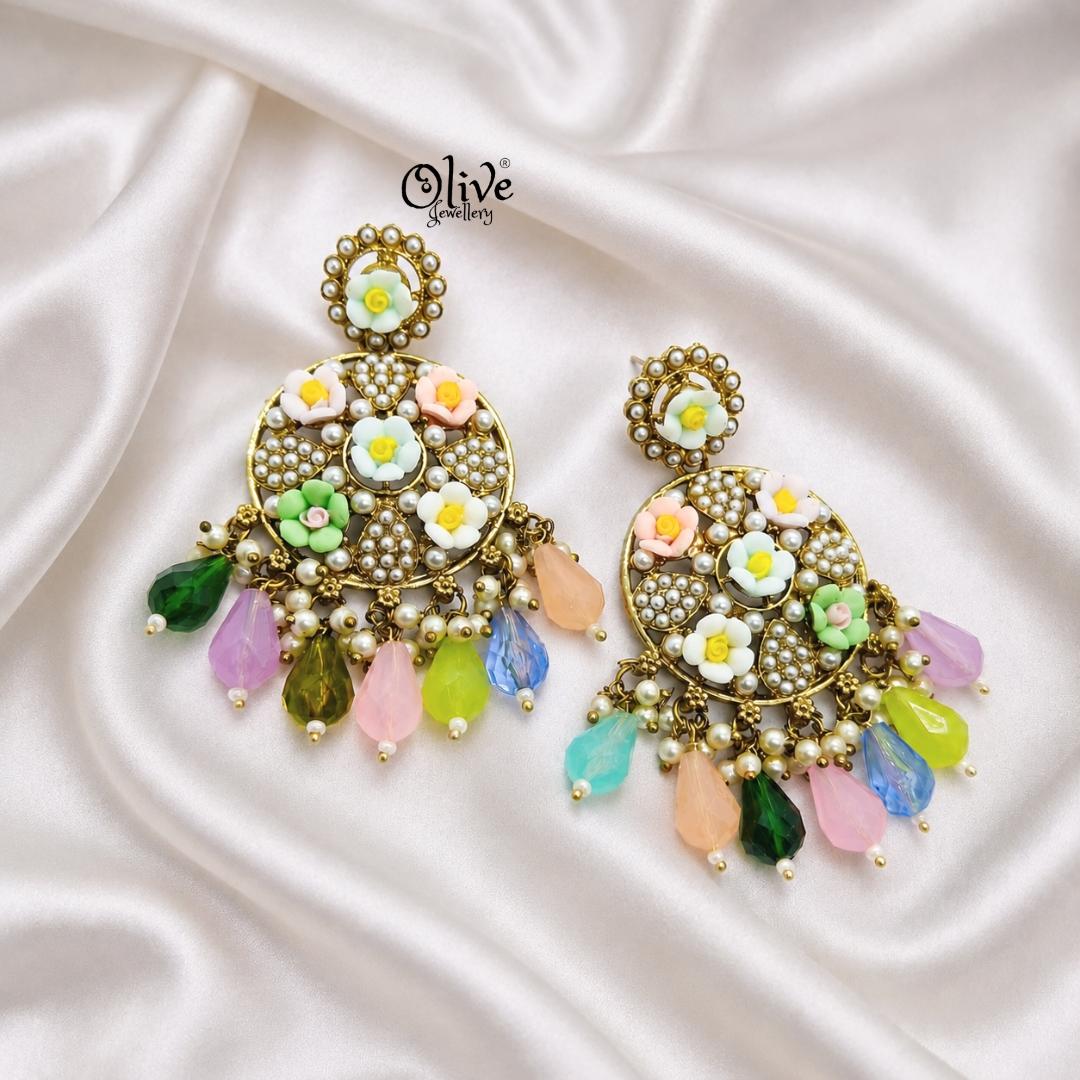 Raga Fusion Earrings - 211 (Multicolor)