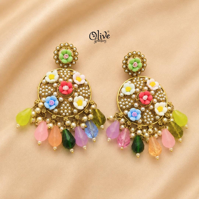 Raga Fusion Earrings - 211 (Multicolor)