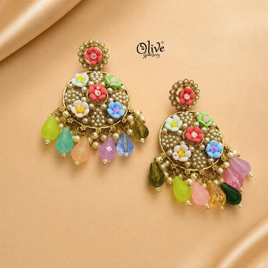 Raga Fusion Earrings - 211 (Multicolor)