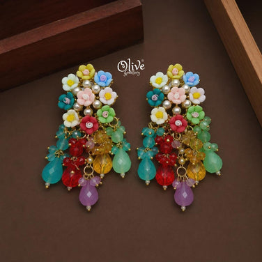 Raga Fusion Earrings - 212(Multicolor)