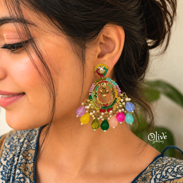 Raga Fusion Earrings - 242 Multicolor