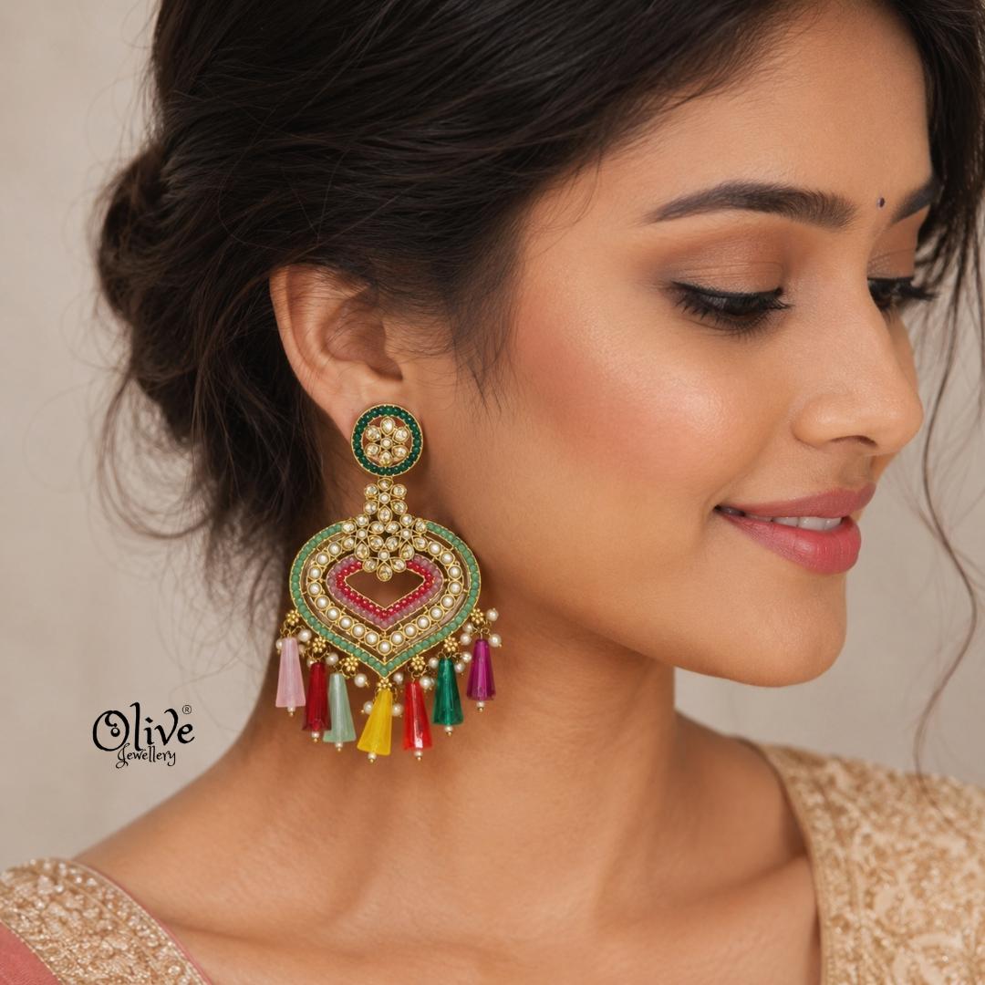 Raga Fusion Earrings - 263 Multicolor