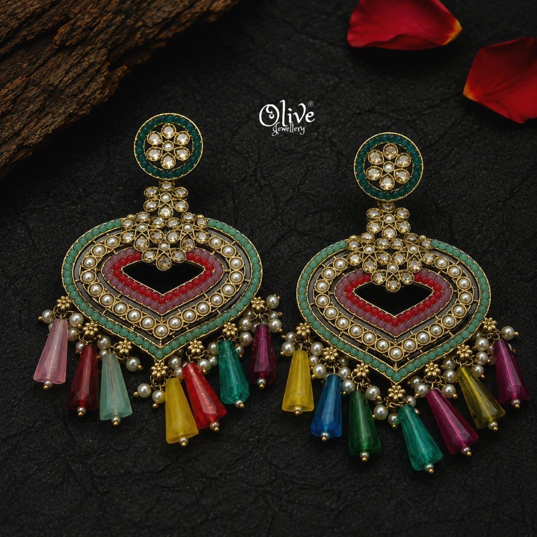 Raga Fusion Earrings - 263 Multicolor