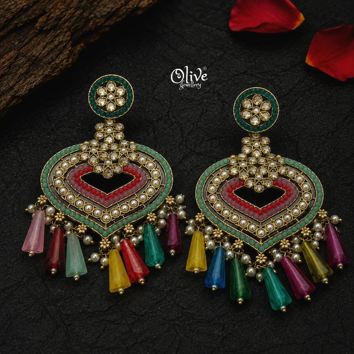Raga Fusion Earrings - 263 Multicolor