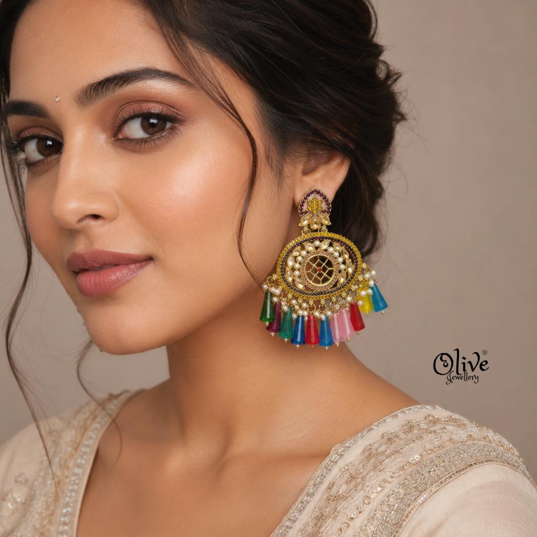 Raga Fusion Earrings - 264 Multicolor