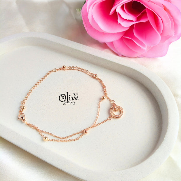Stainless Steel Bracelets - 8 - Rose Gold Shade