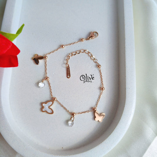 Stainless Steel Bracelets - 14 - Rose Gold Shade