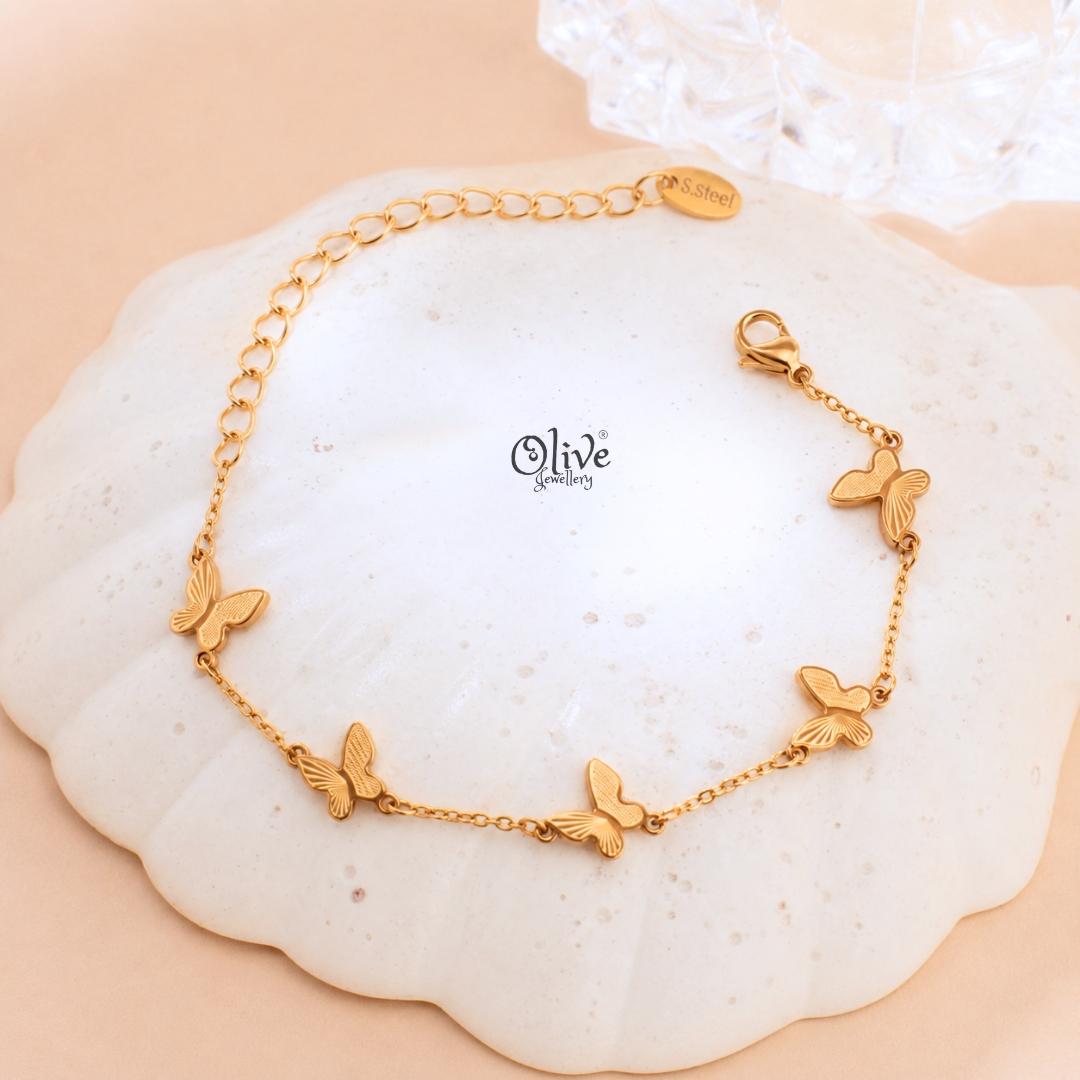 Stainless Steel Bracelets - 233-Gold shade