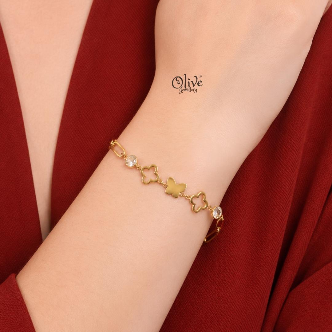 Stainless Steel Bracelets - 235-Gold shade